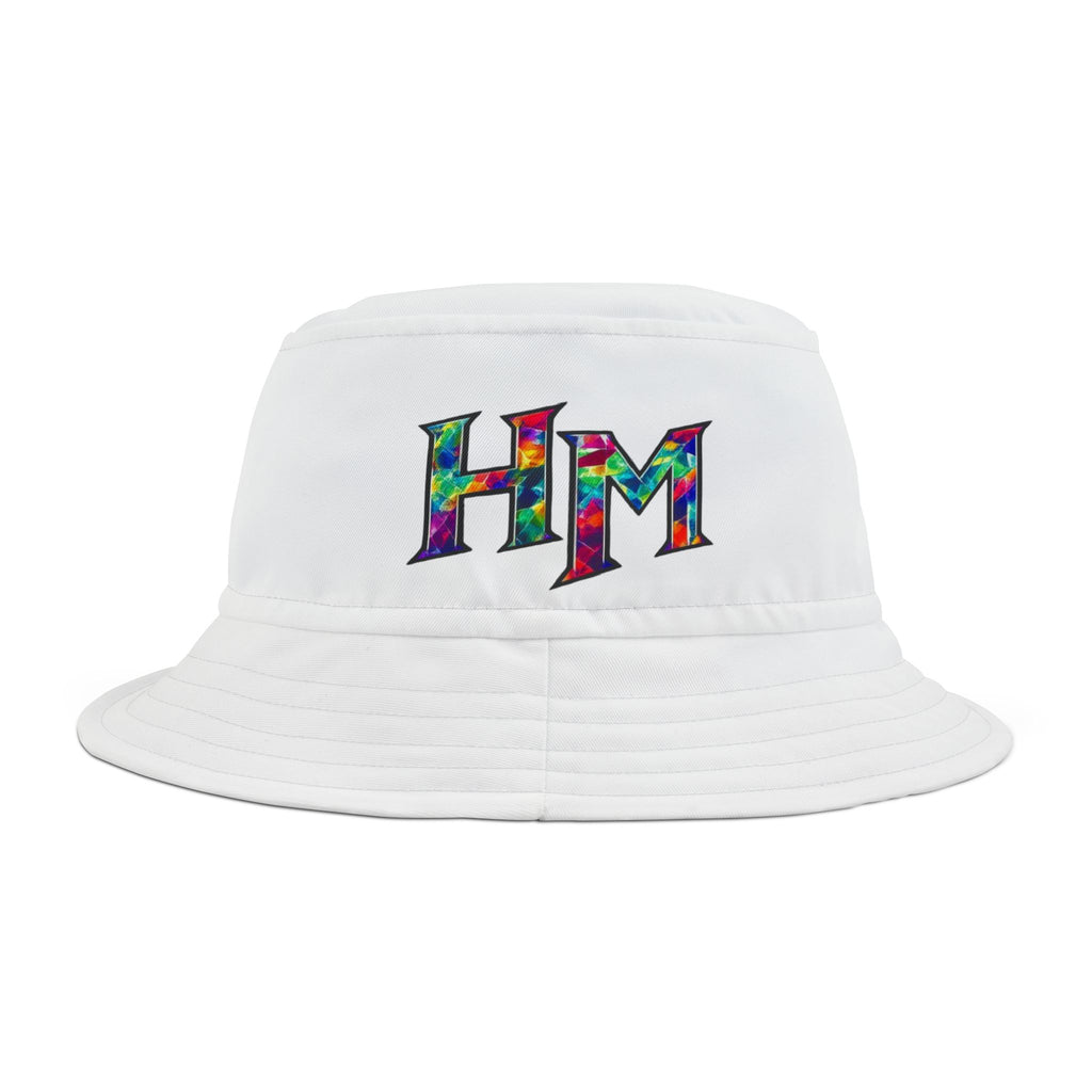 HardstyleMoguls 'The Drop' White Bucket Hat — Hardstyle Bucket Hat AOP - Hardstyle is my Style