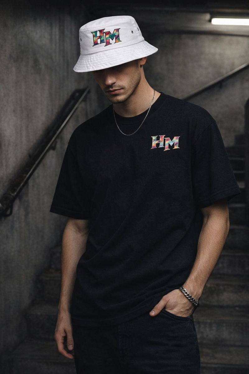 BUCKET & TEE FOR £40 - The Drop (White Bucket Hat)